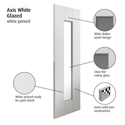 Axis White Glazed Internal Door