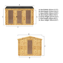 Mercia Kielder Log Cabin - 19mm