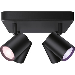 WiZ Smart LED Imageo Adjustable Spotlight Plate 4 Light Colour Black