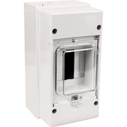 Weatherproof Moulded Enclosure For RCD/MCB 3 Modules IP55