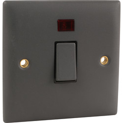 Power Pro Power Pro Anthracite 20A DP Switch Neon - 68469 - from Toolstation