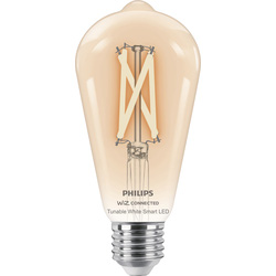 Philips / Philips WiZ LED Clear Filament Tunable White Smart Light Bulb ST64 E27 60W