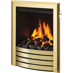 Be Modern / Be Modern Flare Deepline Slide Control Gas Fire 16" Inlet - Brass Fascia