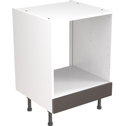 Kitchen Kit Flatpack J-Pull Kitchen Cabinet Base Oven Unit Ultra Matt Graphite 600mm