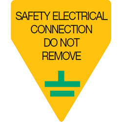 Safety Electrical Connection Warning Labels Rigid 50 x 70mm