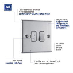 BG Brushed Steel Switched Spur
