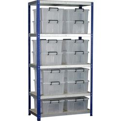 Barton / Eco 5 Tier Shelving Bay with Storage Containers