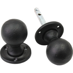 Old Hill Ironworks Old Hill Ironworks Mortice Rim Knob Set (Unsprung) 45mm Ball - 69466 - from Toolstation