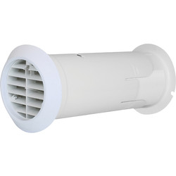Airvent 100mm Internal Fit Wall Kit White