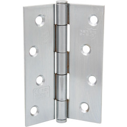 Unbranded Grade 7 Button Tip Fire Door Hinge 100mm Polished Chrome - 69785 - from Toolstation