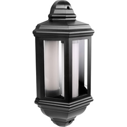 LED IP44 Half Lantern 7W Black 540lm