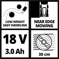 Einhell Expert GE-CM 18/30 Li 18V 30cm Cordless Lawnmower