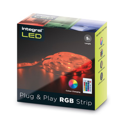 Integral LED IP20 5m RGB Flexible Strip Kit Plug and Play