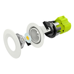 Luceco FType Integrated Dimmable 6W Fire Rated IP65 Downlight