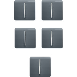 Trendiswitch Warm Grey 1 Gang 2 Way 10 Amp Switch (5 Pack) 1 Gang 2 Way
