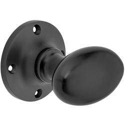 Oval Mortice Knob Black - 70741 - from Toolstation