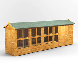 Power Apex Potting Shed Combi including 6ft Side Store 20' x 4'