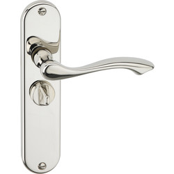 Urfic / Kensington Door Handles Polished Nickel Privacy