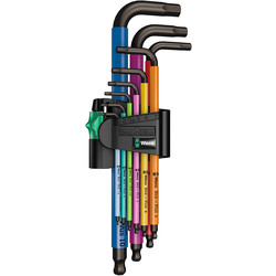 Wera Wera Ball End Multi Colour Hex Key Set  - 71306 - from Toolstation