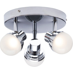 Spa Milan Deco 3lt LED Plate Chrome Bathroom Fitting 3x 15w Max LED (Integrated)