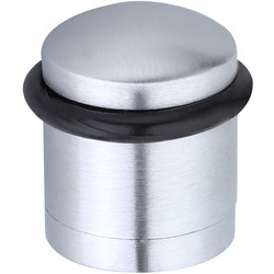 Cylinder Door Stop Satin Chrome - 71410 - from Toolstation