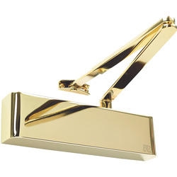 Rutland TS.5204 Door Closer Polished Brass Size 2-4, With Cover