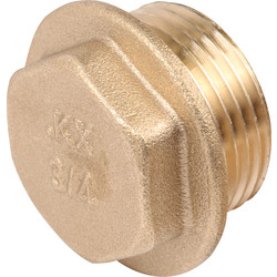 Unbranded Brass Flanged Plug 1/2" - 71545 - from Toolstation