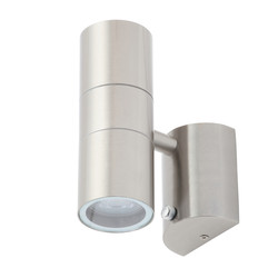 Leto Stainless Steel Up & Down Photocell Wall Light IP44