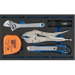 Draper Draper Tool Kit in 1/4 Drawer EVA Insert Tray 5 Piece - 71722 - from Toolstation