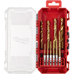 Milwaukee SHOCKWAVE HSS-G Red Hex Impact Rated Drill Bit Set 