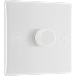 BG White Low Profile Intelligent LED Dimmer Switch 1 Gang 2 Way