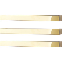 Towelrads Elcot 3 Pack Polished Brass Square 450mm