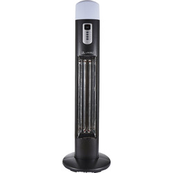 Zinc Outdoor Large Pedestal Heater & LED Tri-Light 2960W - 72070 - from Toolstation