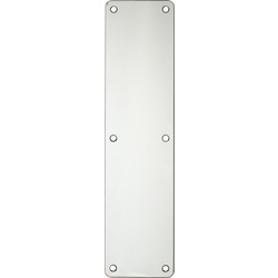 Eclipse Stainless Steel Finger Plate Radius Corners Polished 300x75mm - 72525 - from Toolstation