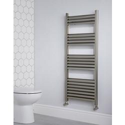 Towelrads Eton Brushed Aluminium Towel Radiator 1400 x 300mm 1282Btu