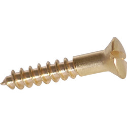 Raised Head Brass Slotted Screw 3/4" x 6