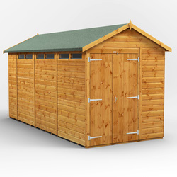 Power Apex Security Shed 14' x 6' - Double Doors