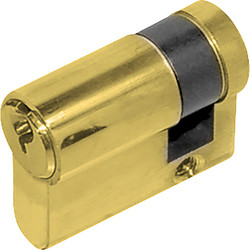 6 Pin Single Euro Cylinder 45mm Brass