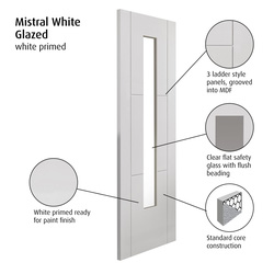 Mistral White Glazed Internal Door