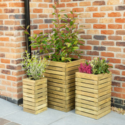 Forest Garden Forest Garden Contemporary Slatted Planter Pack 3 - 73499 - from Toolstation