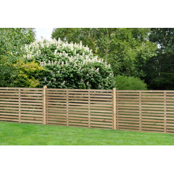 Forest Garden Pressure Treated Contemporary Slatted Fence Panel 6' x 3'