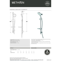 Methven Airstream 3 Mode Easy Fit Shower Kit