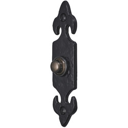Old Hill Ironworks Old Hill Ironworks Door Bell Push 120mm x 30mm Fleur De Lys - 74218 - from Toolstation