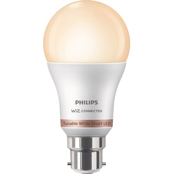 Philips / Philips WiZ A60 LED Tunable White Smart Light Bulb B22 60W
