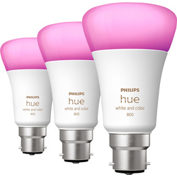Philips Hue LED A60 White & Colour Ambience Smart Bulb B22 800lm 6.5W