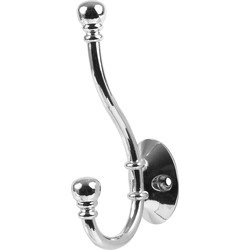 Ball End Hat & Coat Hook Chrome Plated - 74721 - from Toolstation