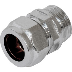 Made4Trade Made4Trade Compression Coupler Male Chrome Plated 15mm x 1/2" - 75055 - from Toolstation