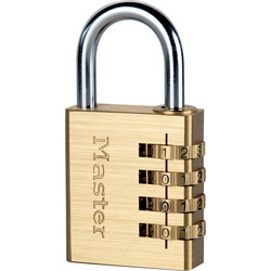 Master Lock Combination Padlock Brass 40 x 81 x 18mm
