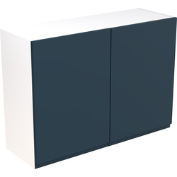 Kitchen Kit Flatpack J-Pull Kitchen Cabinet Wall Unit Ultra Matt Indigo Blue 1000mm