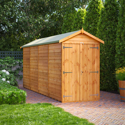 Power Overlap Apex Shed 16' x 4' No Windows